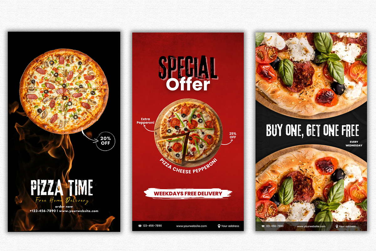Pizzeria Canva Templates, a Social Media Template by Talipic Designs (Photo 5 of 8)