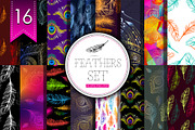 16 Feathers set., a Pattern Graphic by redstudio (Thumbnail 1 of 5)
