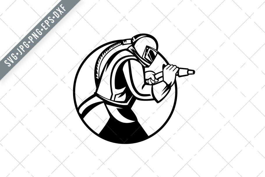 Sandblaster Abrasive Blasting Svg by Patrimonio  Creative Market
