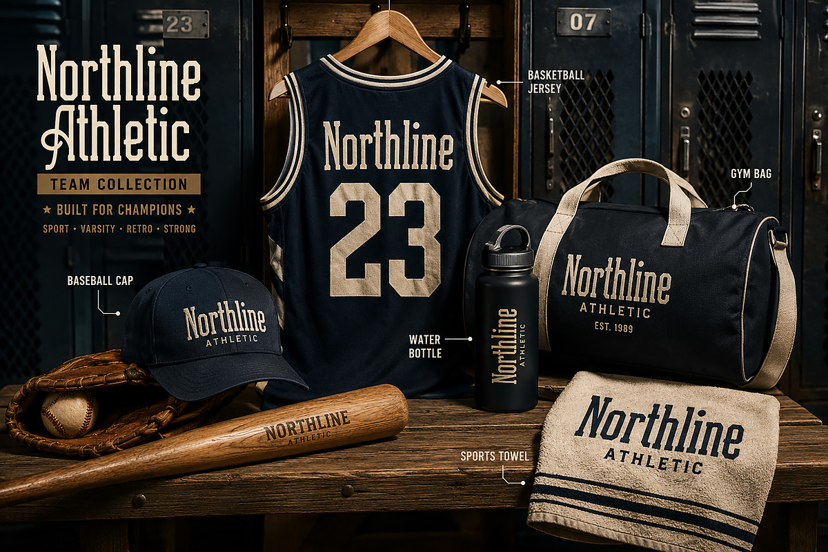 Northline Athletic, a Slab Serif Font by Wow Magic (Photo 3 of 4)
