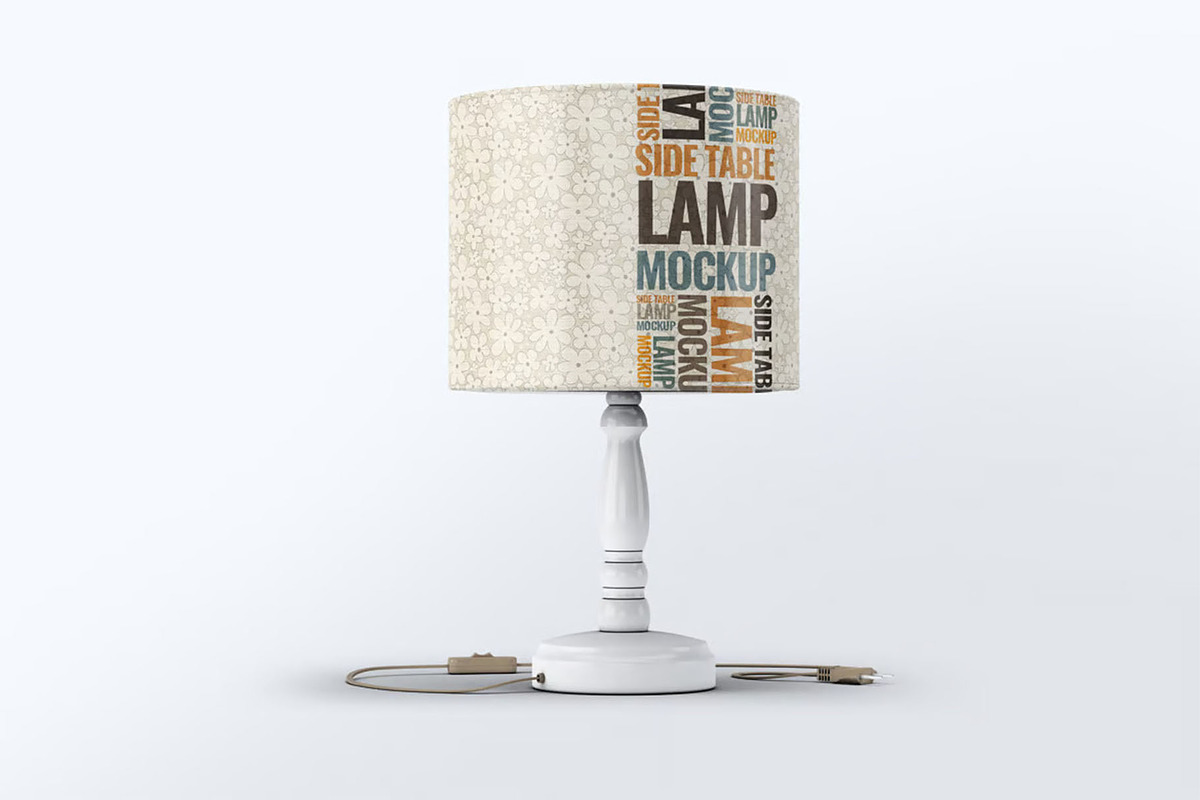 Table Lamp Mock-Up, a Product Mockup by DesignRushMarket (Photo 4 of 5)