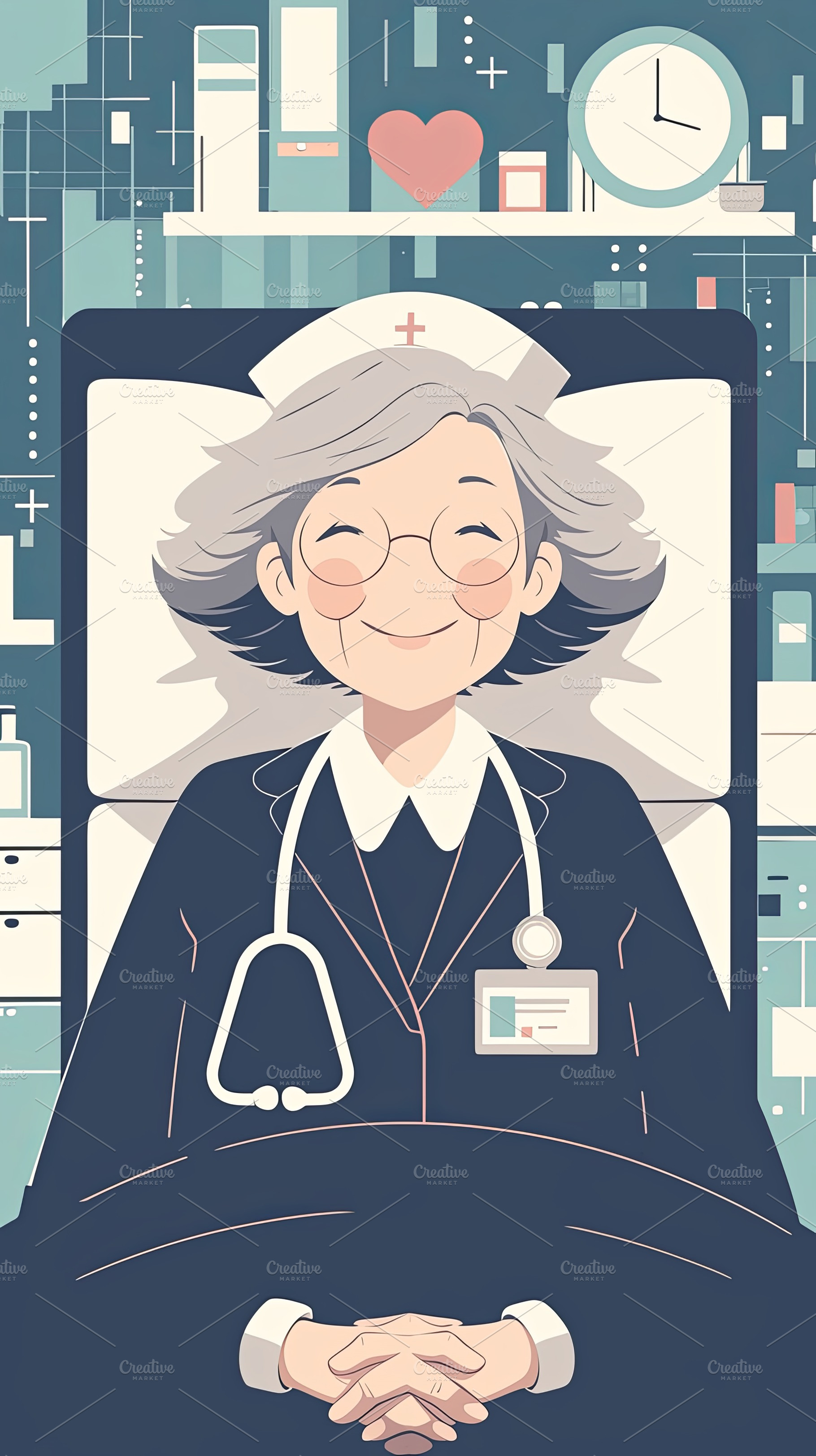 Smiling Medical Professional in a Modern Healthcare Setting with Approachable V, a Photo by AS photostudio