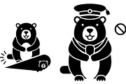 Cute Bear Silhouette Bundle, an Animal Illustration by Designer_Momina (Thumbnail 29 of 31)