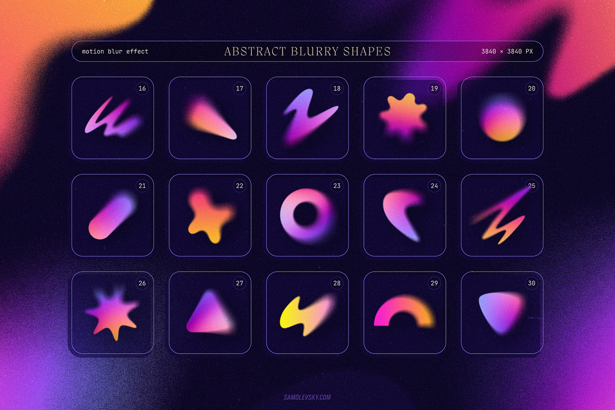Blurry Gradient Shapes Collection, an Object Graphic by Samolevsky (Photo 4 of 15)