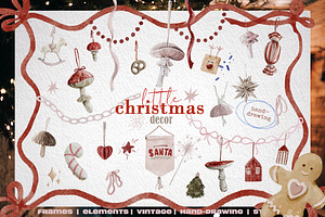 SALE Christmas decor Hand drawing, a Decorative Illustration by 60secondsArt