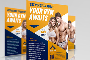 Fitness - GYM Flyer Template, a Flyer Template by OWPictures
