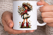 Whimsical Summer Western Girl PNG, an Illustration by Canvas Craft (Thumbnail 5 of 7)