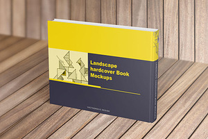 Landscape Hardcover Book Mockup