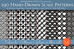 190 Handdrawn Scale Patterns
