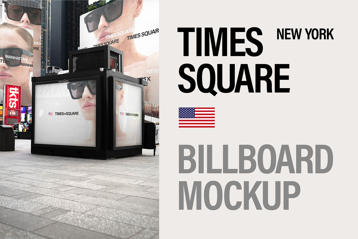 Billboard mockup on Times Square, NY, an Advertising Mockup by Brandacle Mockups (Photo 1 of 7)