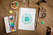 Sketched and painted artwork mockups, a Print Template by show it better (Thumbnail 4 of 5)