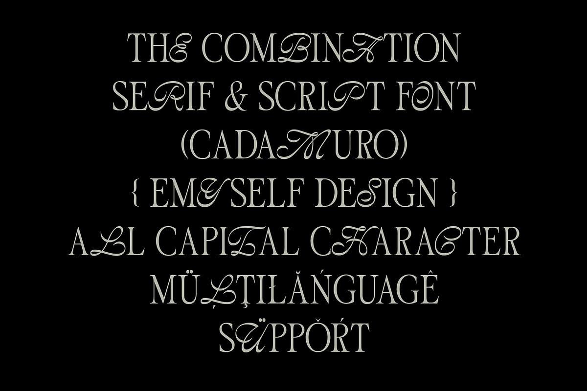 ED Cadamuro - Combination font, a Serif Font by Emyself Design (Photo 6 of 10)