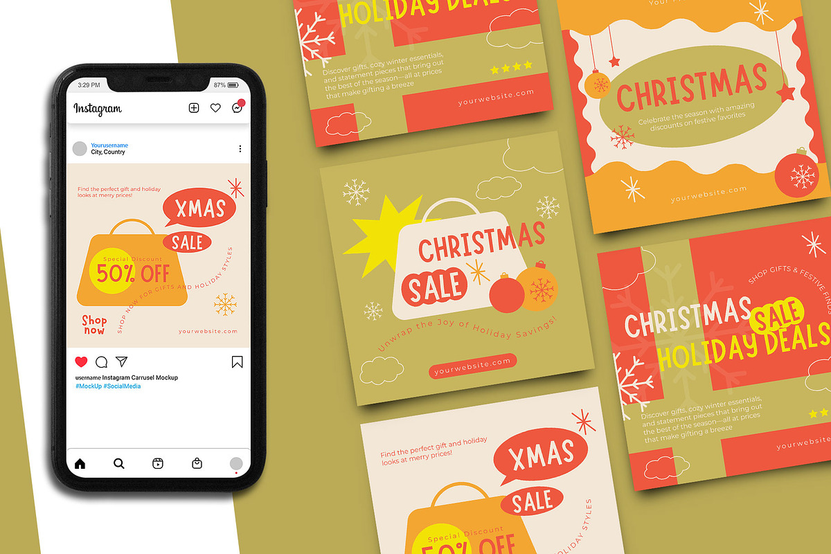 Christmas Sale Instagram Post, a Social Media Template by Artnivora.Std (Photo 1 of 2)