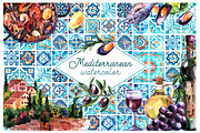 Watercolor mediterranean, a Food Illustration by Steshnikova (Thumbnail 1 of 6)