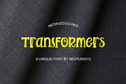 Transformers - Cartoon Font, a Sans Serif Font by Bercreative (Thumbnail 1 of 5)