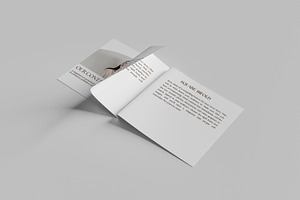 Square Bifold Brochure Mockup