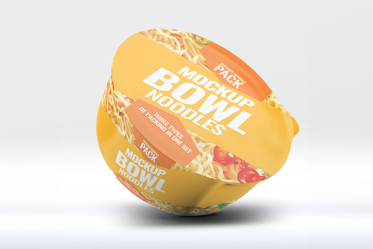 Instant Food Bowl Mockup, a Packaging Mockup by Xtrahive (Photo 2 of 2)