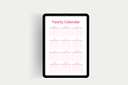 Undated Yearly Calendar Printable, a Stationery Template by The Chaos Project (Thumbnail 5 of 10)