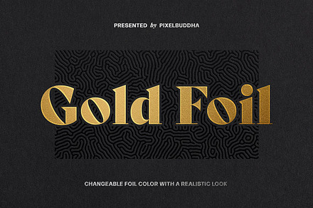 Metallic Foil Logo Mockup, a Texture Graphic by pixelbuddha.net
