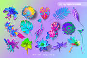 Acid Flowers Set, an Object Graphic by TiriCo (Thumbnail 2 of 11)