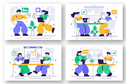 10 Coworking Business Illustration, a Person Illustration by denayunebgt (Thumbnail 2 of 4)
