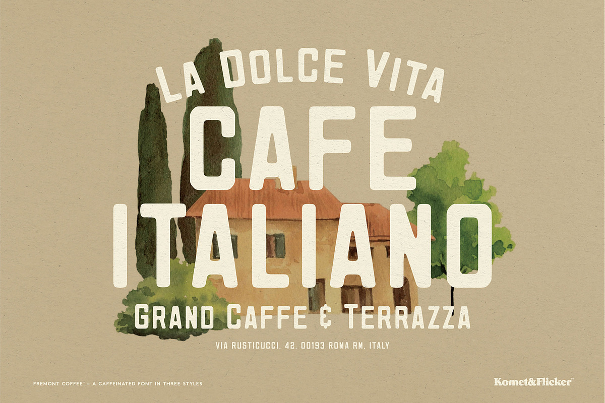 Fremont Coffee - A Caffeinated Font, a Sans Serif Font by Komet & Flicker (Photo 13 of 15)