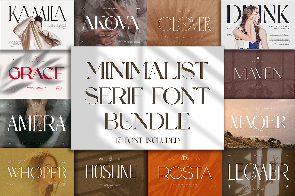 Minimalist Serif Font Bundle, a Serif Font by Perfectype (Photo 1 of 21)