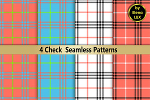 Check Seamless Pattern Set