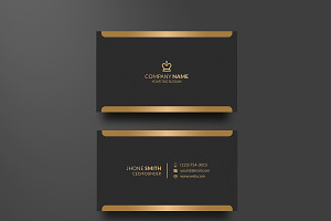 Golden Business Card Design