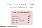 Animals Party Favors Activity Book, a Stationery Template by Contento BH (Thumbnail 1 of 3)