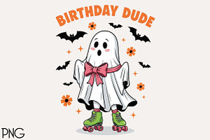 Birthday Dude Halloween Birthday, an Illustration by Black Bird Studio
