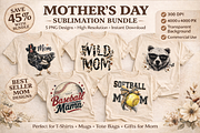Mother’s Day Sublimation Bundle, a Decorative Illustration by InkyQueenArt (Thumbnail 1 of 6)