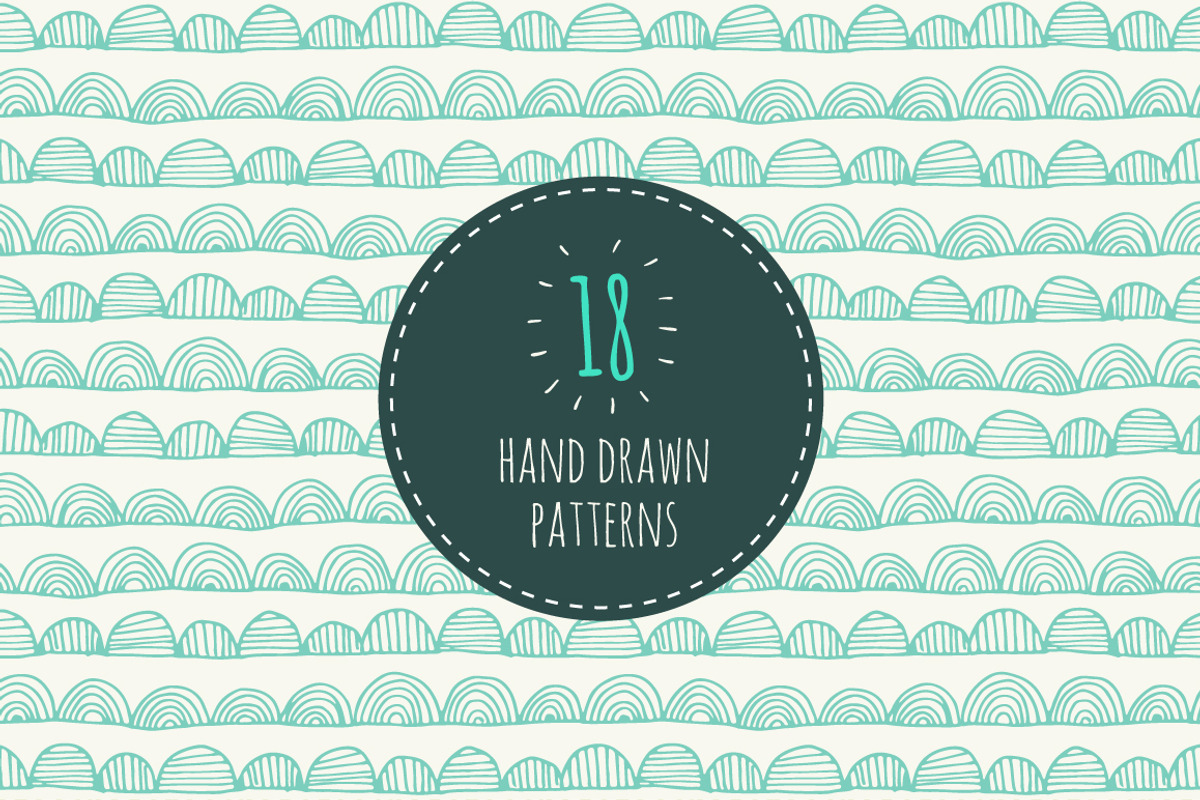 Seamless hand drawn patterns, a Pattern Graphic by Magnia (Photo 1 of 5)