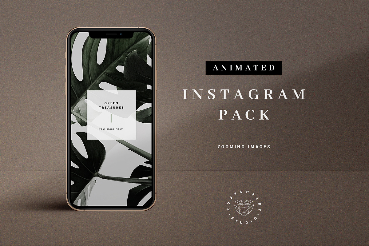 Animated Zooming Instagram Pack, a Social Media Template by Ruby&Heart Studio (Photo 1 of 7)