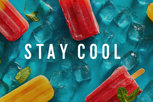 Colorful popsicles Banner STAY COOL, a Holiday Photo by Virgo Studio