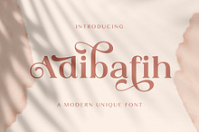 Adibafih - Casual Serif Font