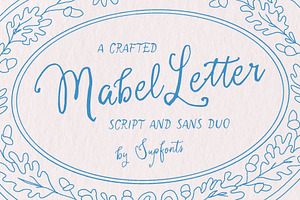 Mabel Letter Script & Sans Duo, a Handwritten Font by supfonts
