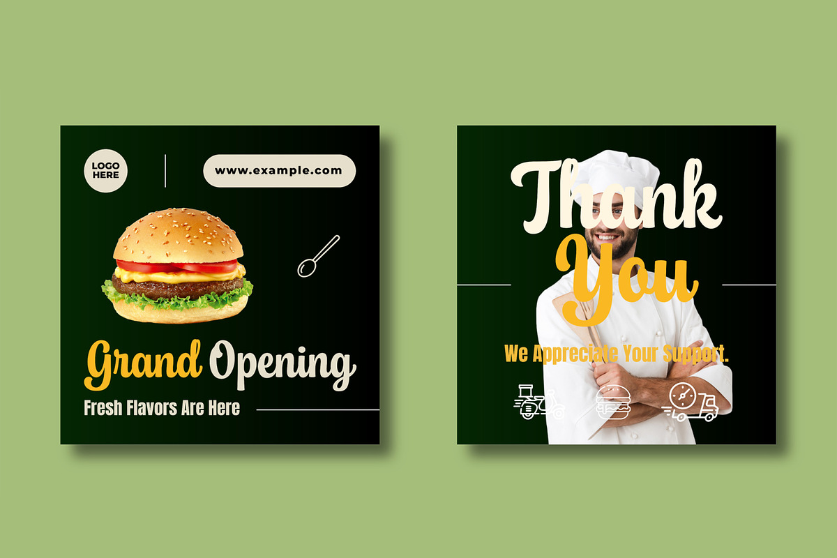 Fast Food Restaurant Social Media, a Social Media Template by MightyDesign (Photo 5 of 8)
