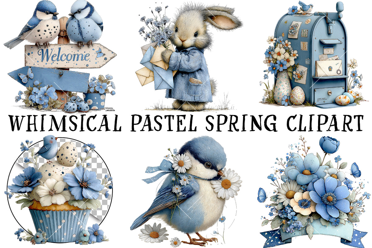 Whimsical Pastel Spring Clipart, an Illustration by OK Design (Photo 2 of 6)