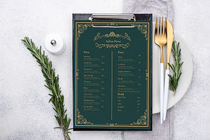 Classic Restaurant Menu Template