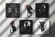Black Magic Cats + Bonus, an Animal Illustration by Croisy (Thumbnail 2 of 8)