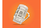 Beer Glass Mockup Template Set, a Household Mockup by DesignRushMarket (Thumbnail 2 of 10)