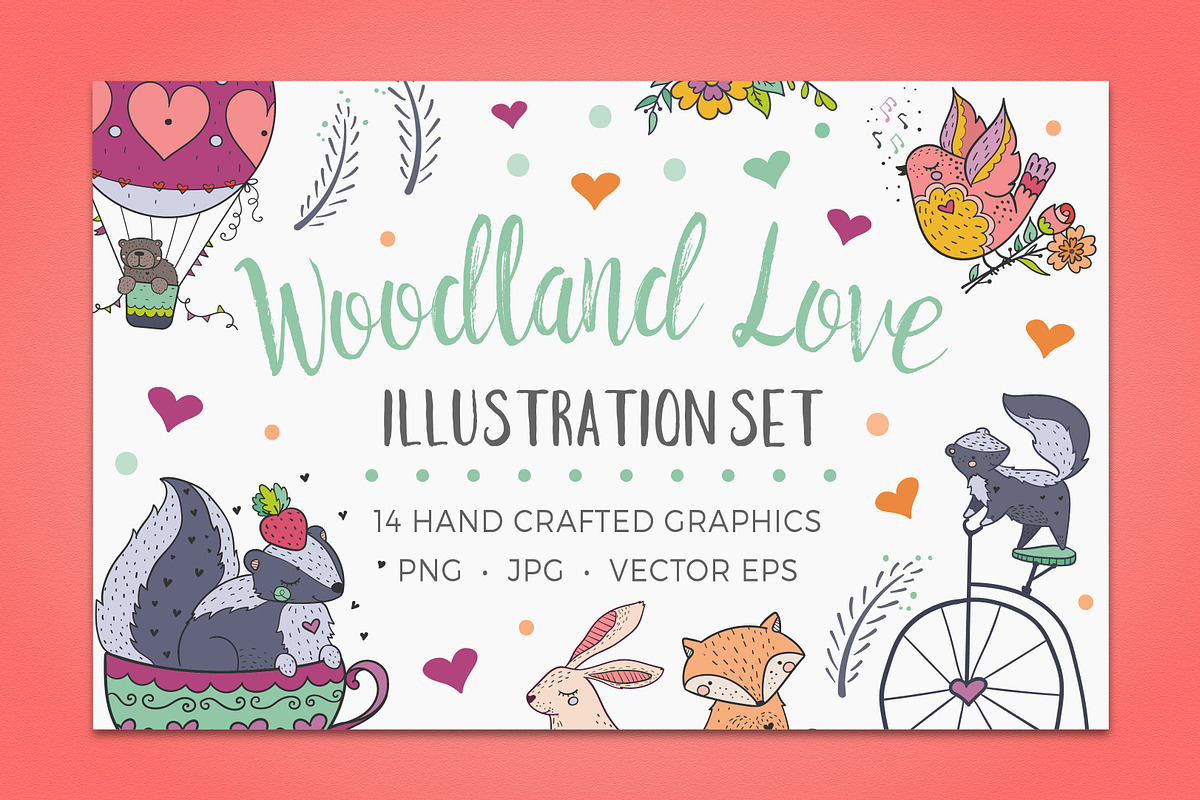 Woodland Love, Animal Illustrations, an Animal Illustration by PetiteMarket (Photo 1 of 2)