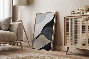 Modern Abstract Geometric Art Painti