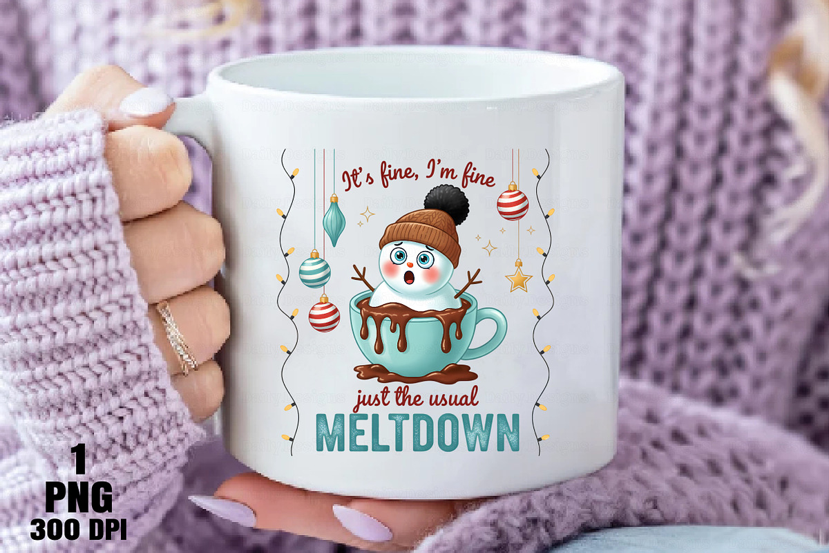 Funny Christmas Snowman Png, an Illustration by Daily.Designs (Photo 3 of 10)
