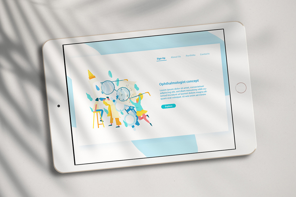 Ophthalmologist concept, a Healthcare Illustration by Good Studio (Photo 3 of 3)