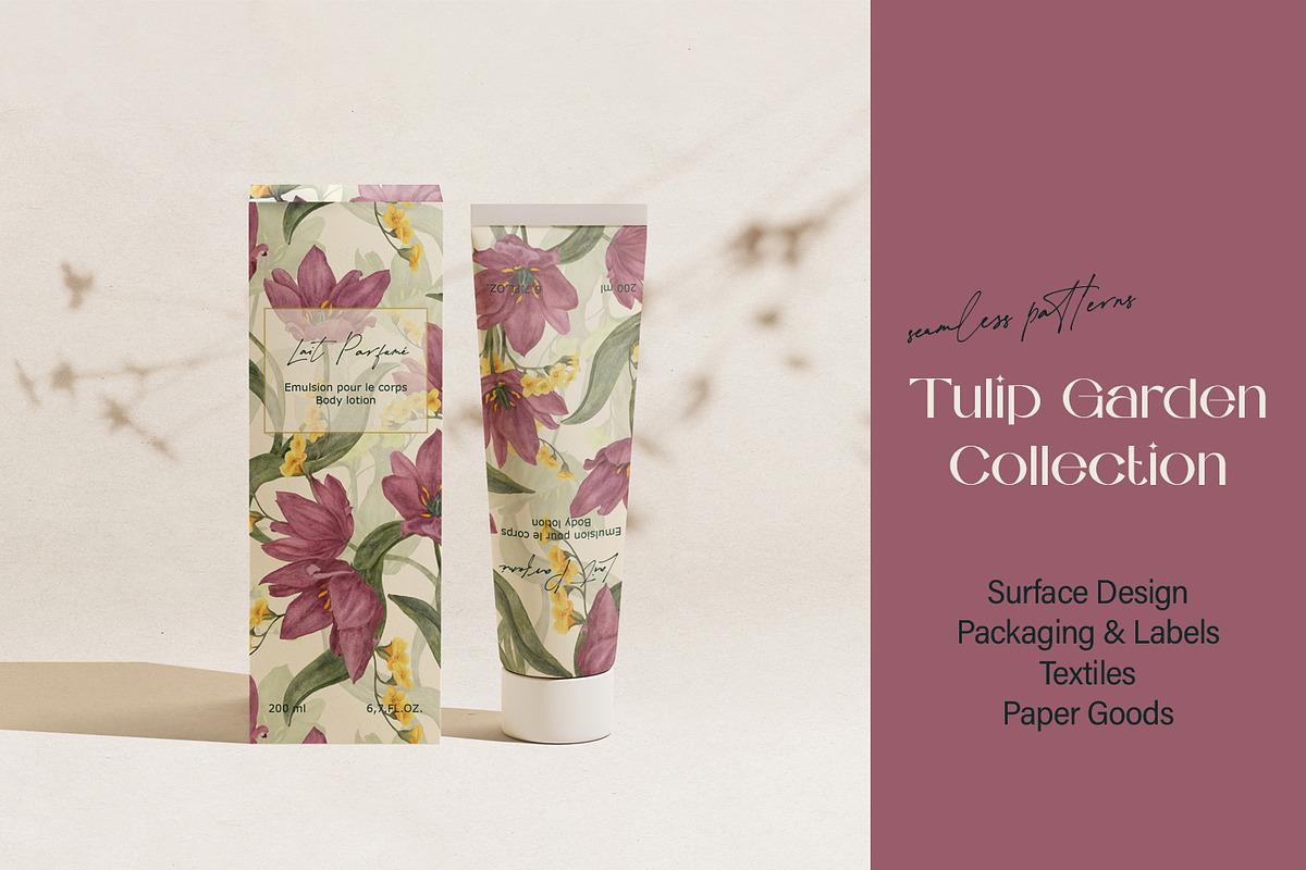 Tulip Garden Seamless Patterns, a Pattern Graphic by Svetlana Lerie (Photo 5 of 9)