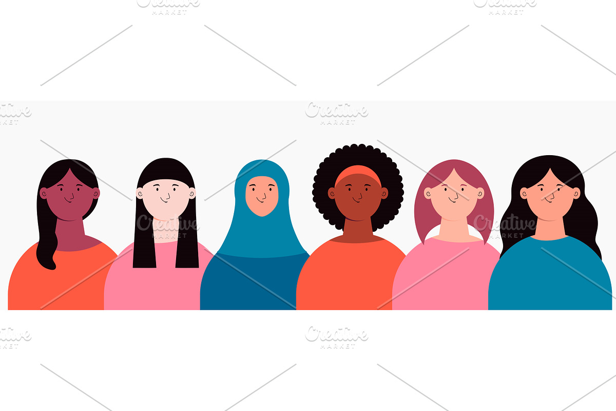 Diverse beautiful modern women, an Illustration by sceptical cactus