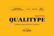 Qualitype Old, a Serif Font by BULENT YUKSEL (Thumbnail 1 of 14)