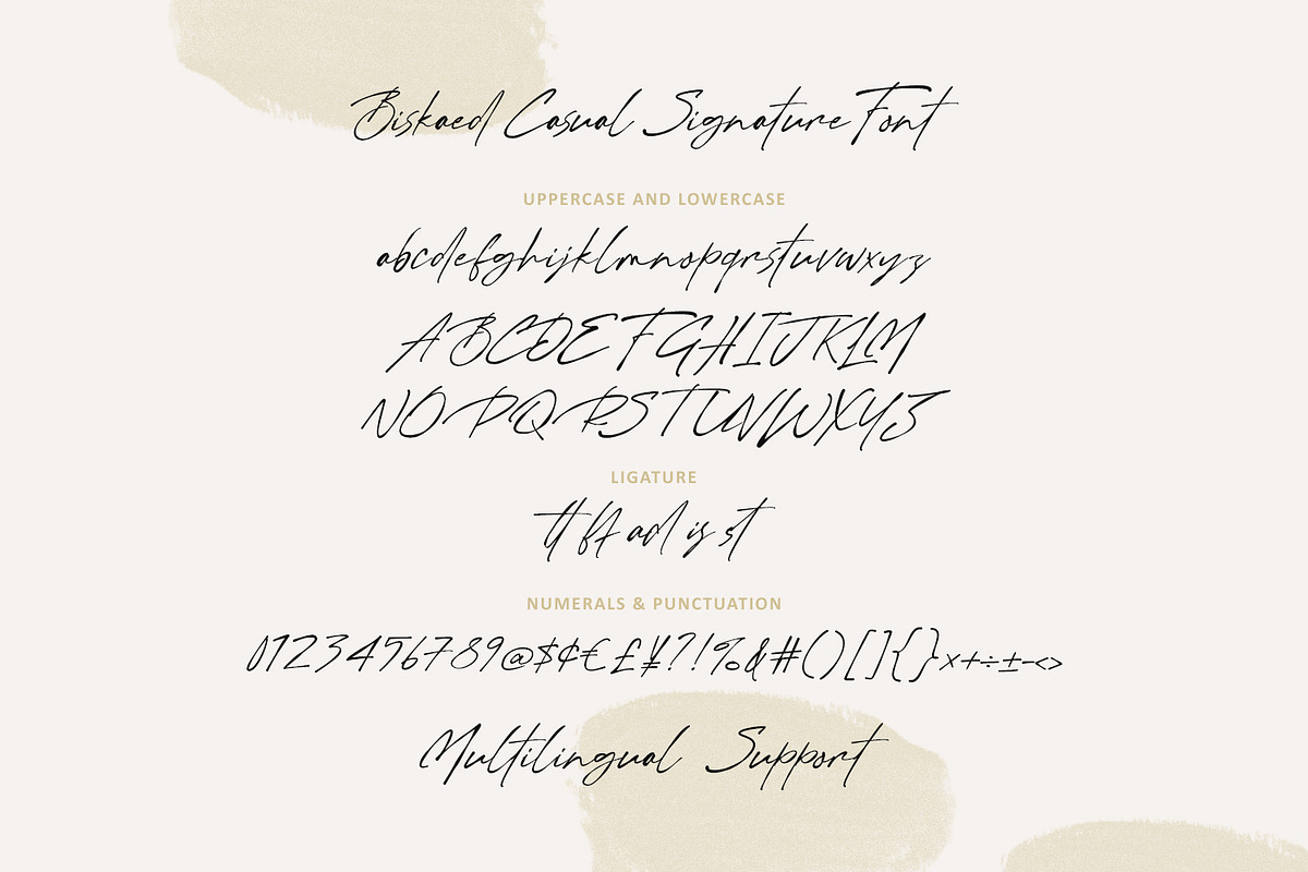 Biskaed Authentic Casual Signature, a Script Font by Maulana Creative (Photo 5 of 7)